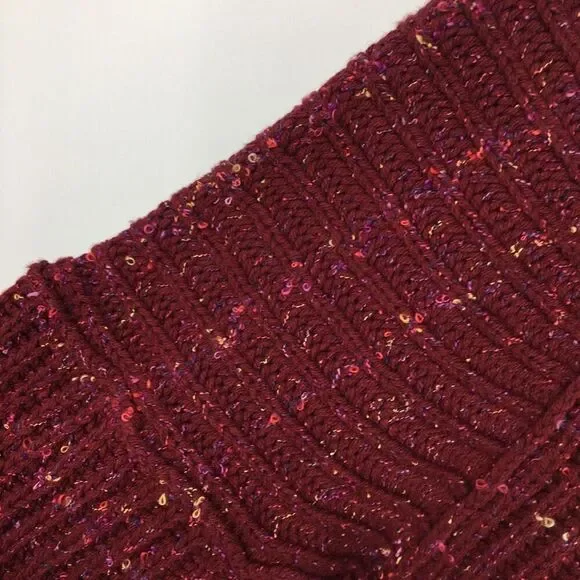 Free People Leo Tunic Sweater Womens Medium Wine Rib Cowl Neck Oversized NWT - Picture 3 of 11